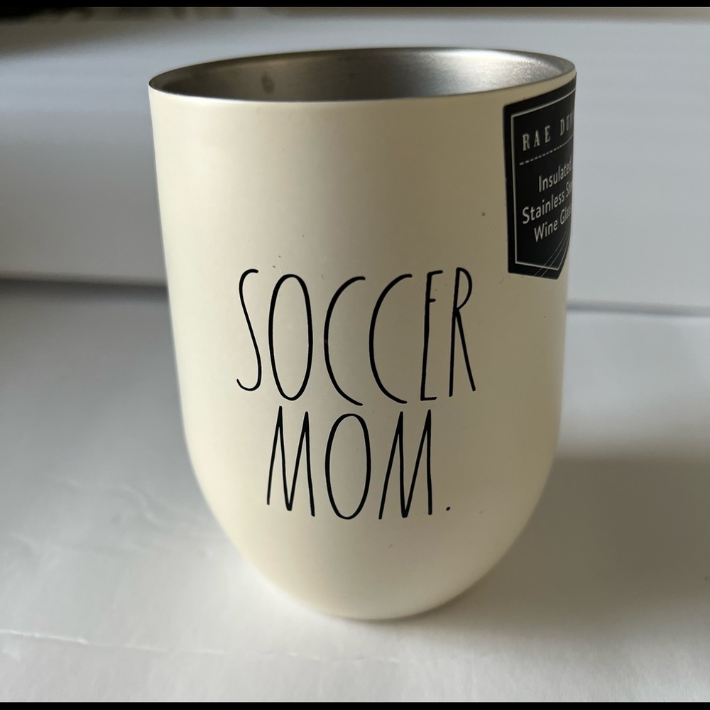 Rae Dunn “Soccer Mom” Wine Glass